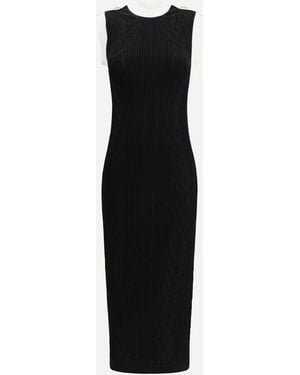 Balmain Abito Lungo Bicolore - Nero