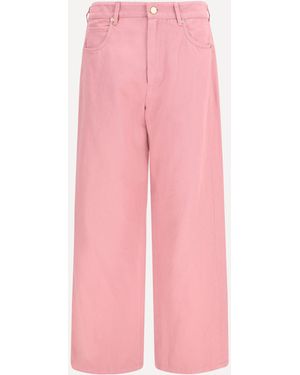Max Mara Cotton And Linen Trousers - Pink