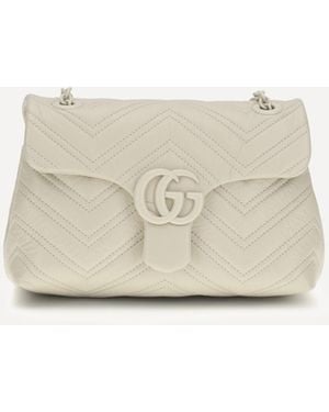 Gucci Small Gg Marmont Shoulder Bag - Natural