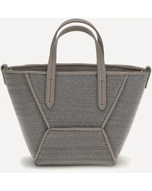 Brunello Cucinelli Bc Duo Mini Handbag - Gray