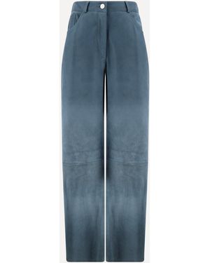 Arma Leather Catania Pants - Blue