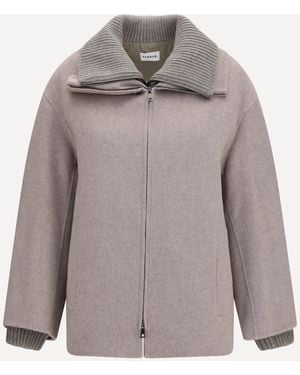 P.A.R.O.S.H. P. A.R. O.S. H. Double Wool And Quilted Jacket - Grey
