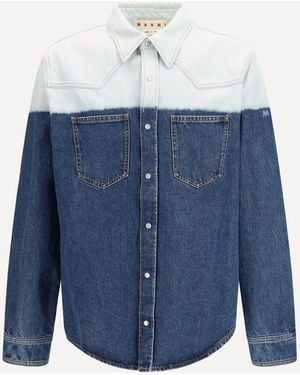 Marni Dip-Dye Denim Shirt - Blue