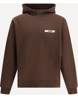 Jacquemus Hooded Sweatshirt - Brown