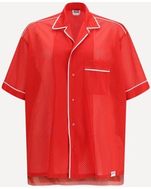 Moschino Technical Mesh Shirt With Reversed 22 Print - Red