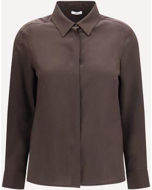 Lardini Silk Shirt - Brown