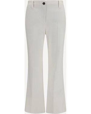Brunello Cucinelli Slim Flared Trousers - White