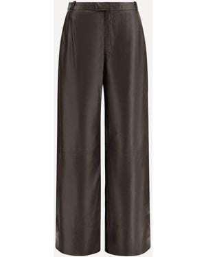 Arma Leather Trousers - Brown