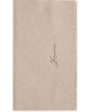 Jacquemus Tailleur Wool Scarf - Natural