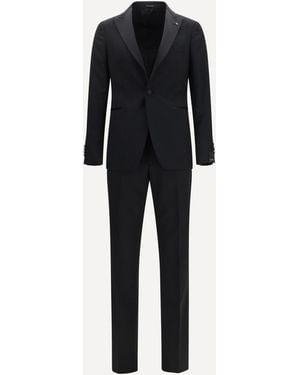 Tagliatore Single-Breasted Virgin Wool Suit - Black
