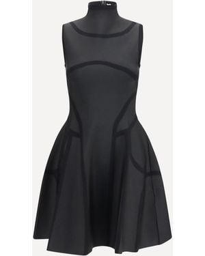 McQueen Anatomy-Line Mini Dress - Blue