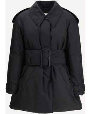 Burberry Berryhill Belted Padded Car Coat - Black
