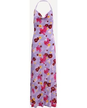 MACCAPANI Abito Lungo A Fiori - Rosa