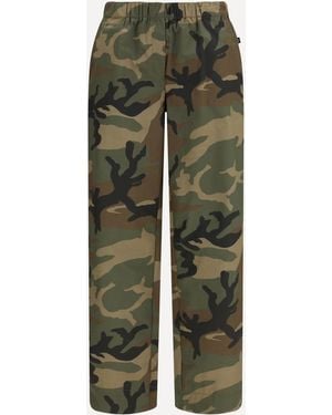 Ella Camouflage Palazzo Trousers - Green