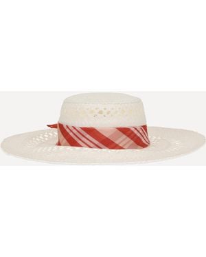 Ermanno Scervino Cappello A Falda Larga Con Foulard - Rosa