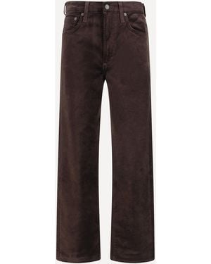 Citizens of Humanity Delfina Velvet Jeans - Brown
