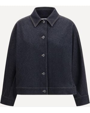 Max Mara Pure Denim Print Jersey Jacket - Blue
