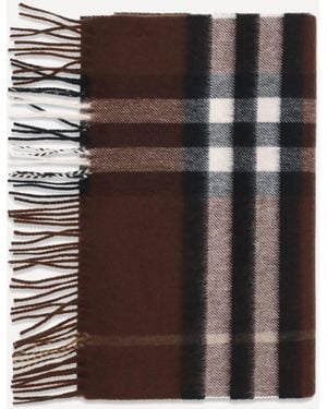 Burberry Cashmere Check Scarf - Brown