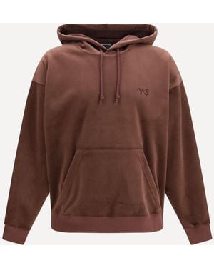 Y-3 Corduroy Hooded Sweatshirt - Brown