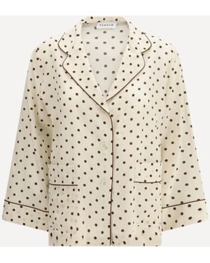P.A.R.O.S.H. P. A.R. O. H. Polka-Dot Silk Shirt - Natural
