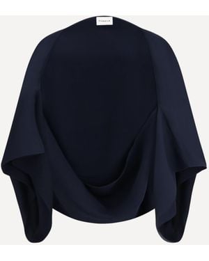 P.A.R.O.S.H. P. A.R. O.S. H. Draped Mid-Length Sweatshirt - Blue