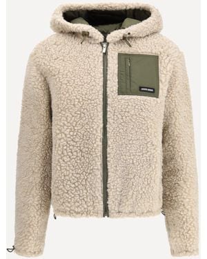 Miu Miu Teddy Down Jacket With Technical Pongé - Natural