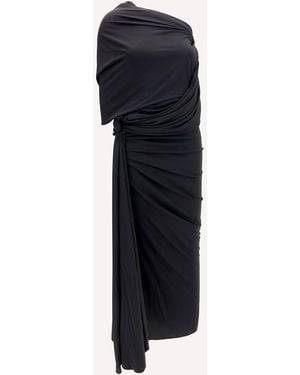 Balenciaga Draped Asymmetric Dress - Blue