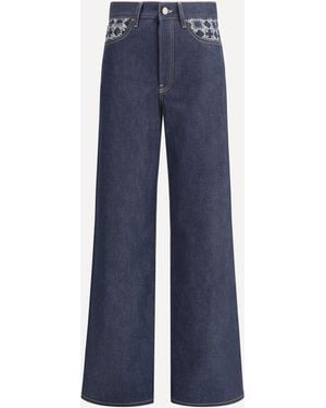 Amiri Jeans Wide Leg - Blu