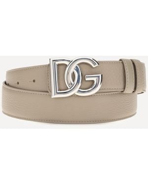 Dolce & Gabbana Leather Belt - Natural