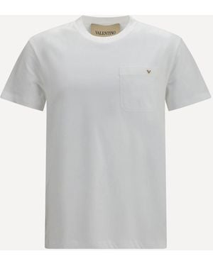 Valentino Cotton Vlogo T-Shirt - Grey