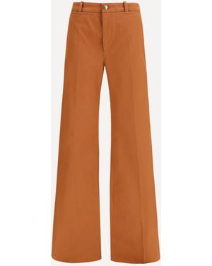 Chloé Flare Denim Jeans - Brown