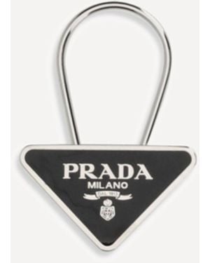 Prada Metal Key Ring - White