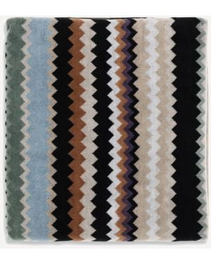 Missoni Zig Zag Patterned Cotton Towel - Black
