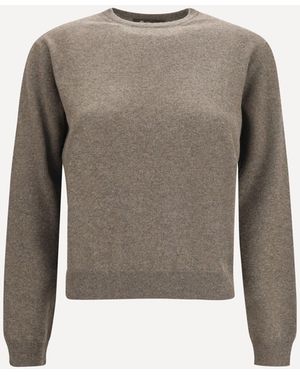 Loro Piana Classic Crewneck Baby Cashmere Jumper - Grey
