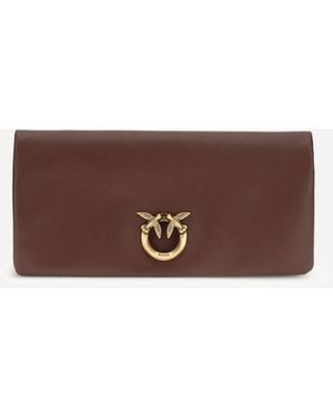 Pinko Love Medium Clutch Bag - Brown