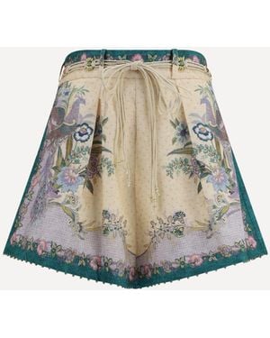 Zimmermann Indra Pleated Shorts - Natural