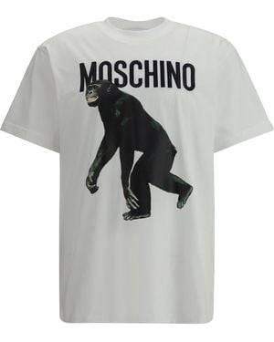 Moschino T-shirt With Monkey - White