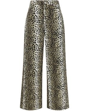 Blumarine Printed Boyfriend Jeans - White