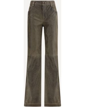 Etro Leather Pants - Gray