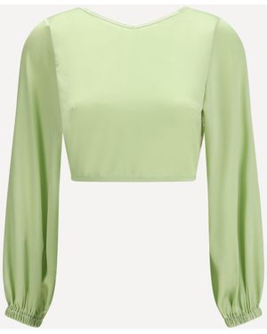 Kristina Ti V-Neck Blouse - Green