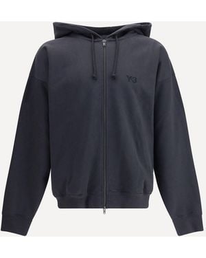 パーカー・フーディ Y-3 Navy Blue Graphic Print Sweatshirt With Bold Logo Yohji Yamamoto ヨウジヤマモト 18SS CY8437 Y-3 ワイスリー