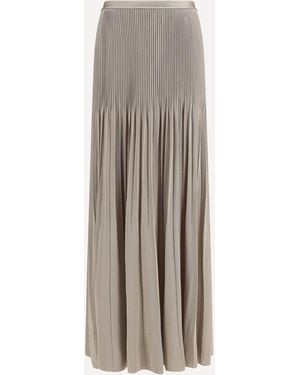 Giorgio Armani Pleated Viscose Skirt - Grey
