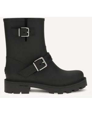 Jimmy Choo "Biker" Wellington Boots - Black