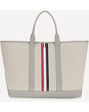 Thom Browne Canvas Tote Bag - White