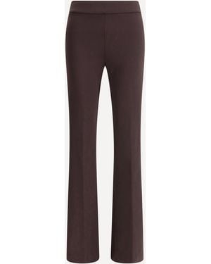 Avenue Montaigne Flare Stretchy Trousers - Brown