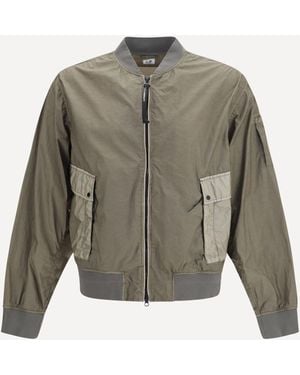 C.P. Company Bi-Tm Mixed Lens Bomber Jacket - Green