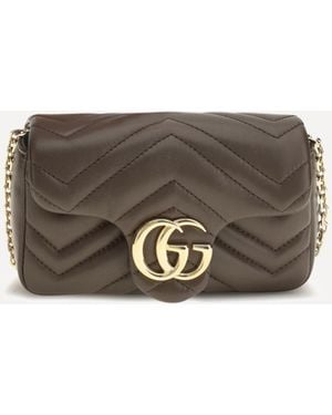 Gucci Gg Marmont Shoulder Bag - Brown