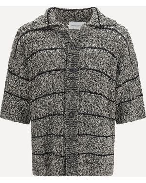 Roberto Collina Mouliné Texture Knit Shirt - Grey