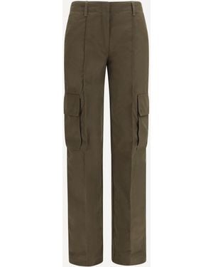 Burberry Gabardine Cargo Trousers - Green