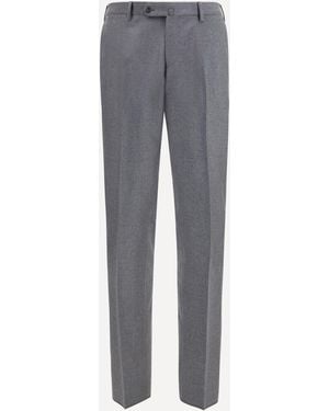 Germano Tailored Virgin Wool Pants - Gray